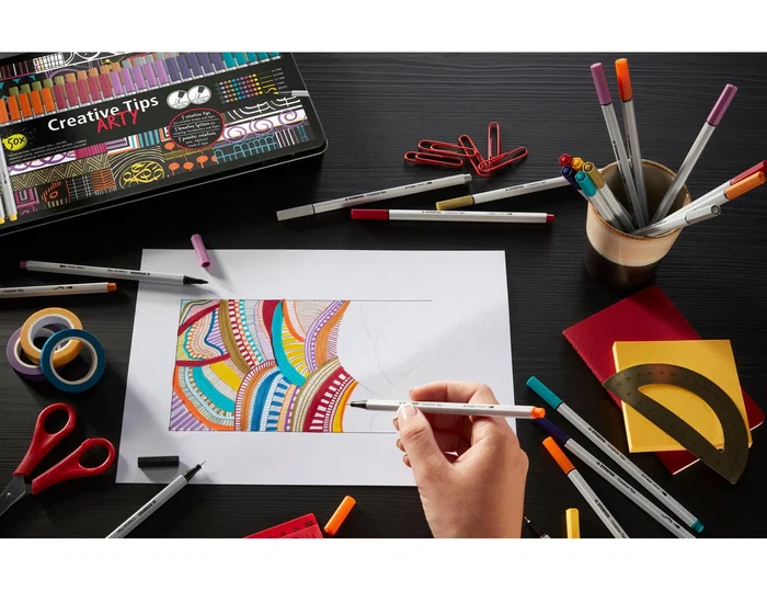 Stabilo Creative Tips Arty Line Set de 30 Rotuladores en Colores Pasteles