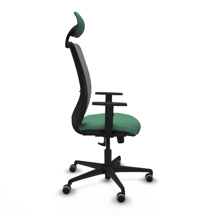 PIQUERAS Y CRESPO Silla de oficina Zulema con mecanismo Sincro, Verde esmeralda y Gris PIQUERAS Y CRESPO Silla de oficina Zulema con mecanismo Sincro, Verde esmeralda y Gris