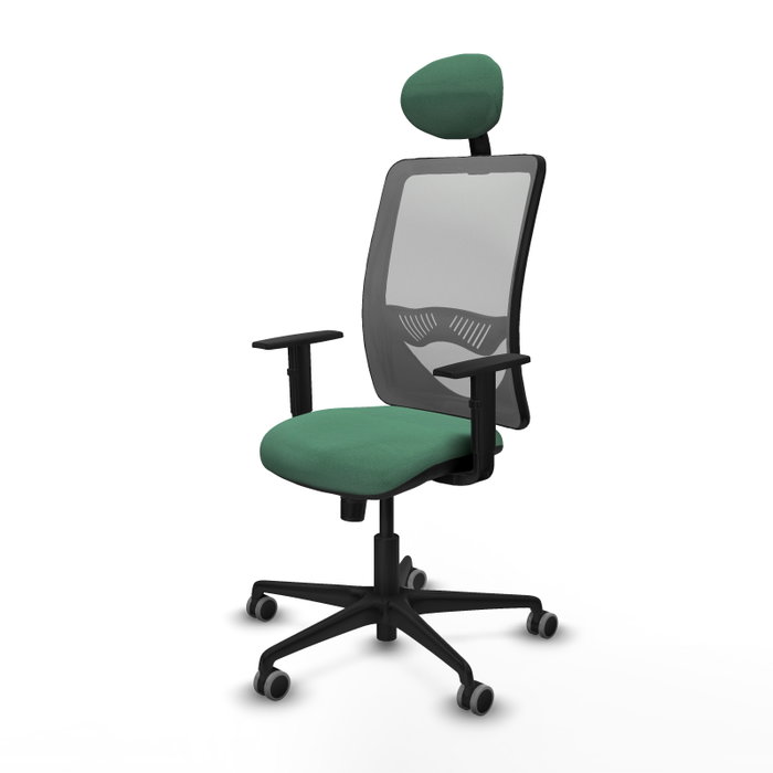 PIQUERAS Y CRESPO Silla de oficina Zulema con mecanismo Sincro, Verde esmeralda y Gris PIQUERAS Y CRESPO Silla de oficina Zulema con mecanismo Sincro, Verde esmeralda y Gris