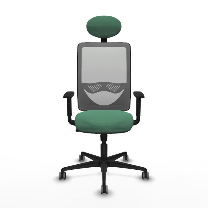 PIQUERAS Y CRESPO Silla de oficina Zulema con mecanismo Sincro, Verde esmeralda y Gris PIQUERAS Y CRESPO Silla de oficina Zulema con mecanismo Sincro, Verde esmeralda y Gris