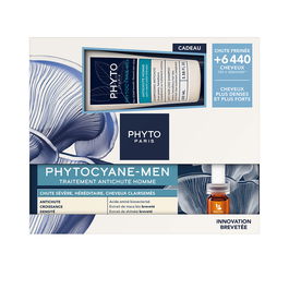 Phyto ANTICAÍDA + CHAMPÚ ESTUCHE 2 pz Solución Anticaída para Hombres, Detiene la Caída, Estimula el Crecimiento y Mejora la Textura del Cabello