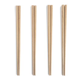 Ibili Palillos Chinos de Madera de Haya, 24 cm, Pack de 8 Unidades
