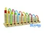 Andreutoys Ábaco de Madera para Sumar y Restar Didáctico 29x14,5x7,5 cm