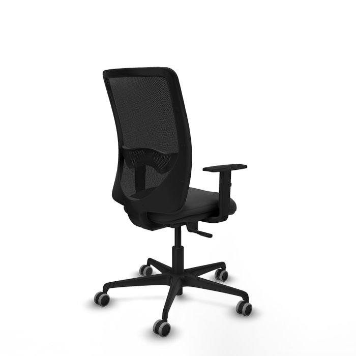 PIQUERAS Y CRESPO Silla de oficina Zulema con mecanismo Sincro, Gris oscuro y Negro