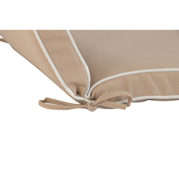 DKD Home Decor Cojín para Tumbona de Poliéster 190x60x5 cm Beige y Blanco