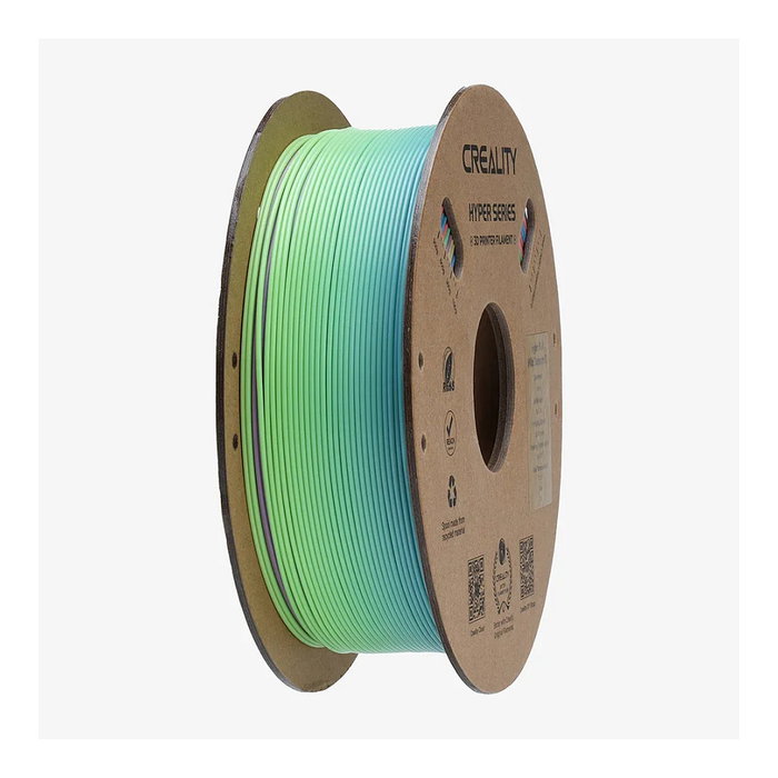 Creality PLA 1,75 mm, Rainbow Blossom Short, 1 kg, Filamento para Impresión 3D en Azul, Verde y Rosa