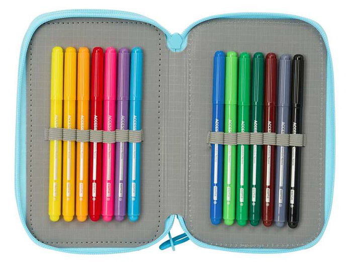 Safta Plumier Triple 37 Piezas 12,5x19,5x5,5 cm