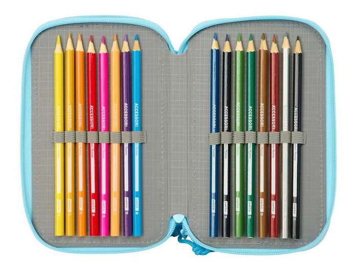 Safta Plumier Triple 37 Piezas 12,5x19,5x5,5 cm