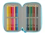 Safta Plumier Blackfit8 pétalos Triple Cremallera 37 Pcs