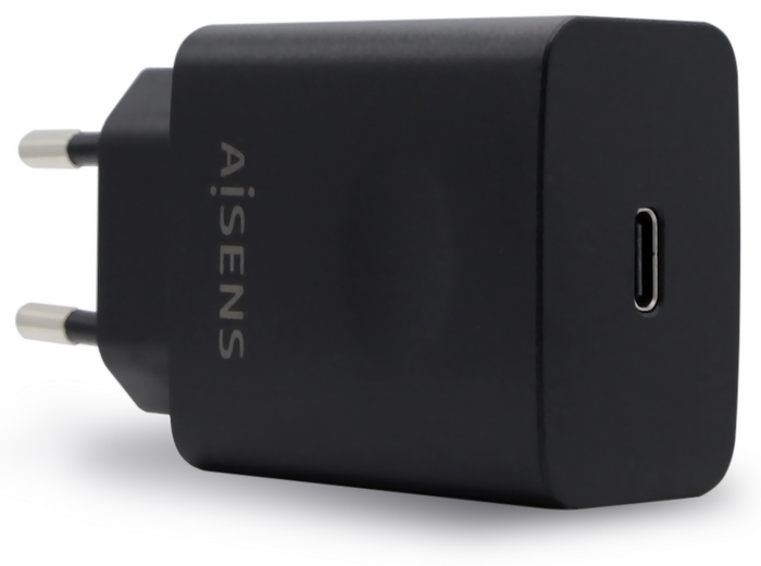 Aisens Cargador USB-C 20W PD 3.0 ASCH-1PD20-BK Negro
