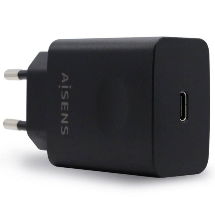 Aisens Cargador USB-C 20W PD 3.0 ASCH-1PD20-BK Negro