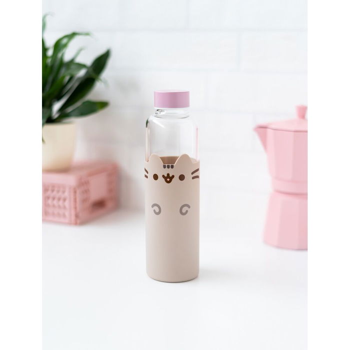 ERIK Botella Cristal Pusheen 500ml con Funda de Neopreno