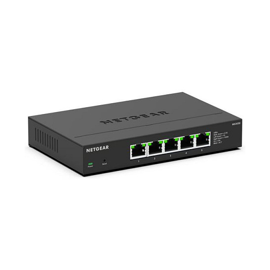 NETGEAR MS305E Switch de Escritorio 5 Puertos Multi-Gigabit No Administrado 2.5G Ethernet (100/1000/2500 Mbps), Full Duplex, QoS, Montaje en Pared