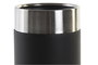 DKD Home Decor Vaso de Resina e Inox Negro y Plateado 7x7x10,5 cm