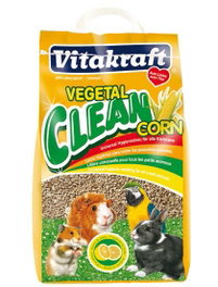 Vitakraft Vegetal Clean Corn Maíz 8 L - Lecho Absorbente con Fragancia de Limón