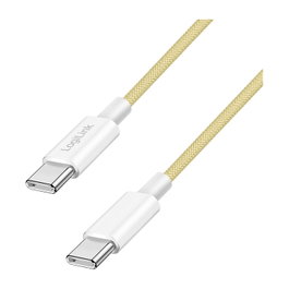 LogiLink Cable USB 2.0 Tipo-C a Tipo-C de 1 m, amarillo