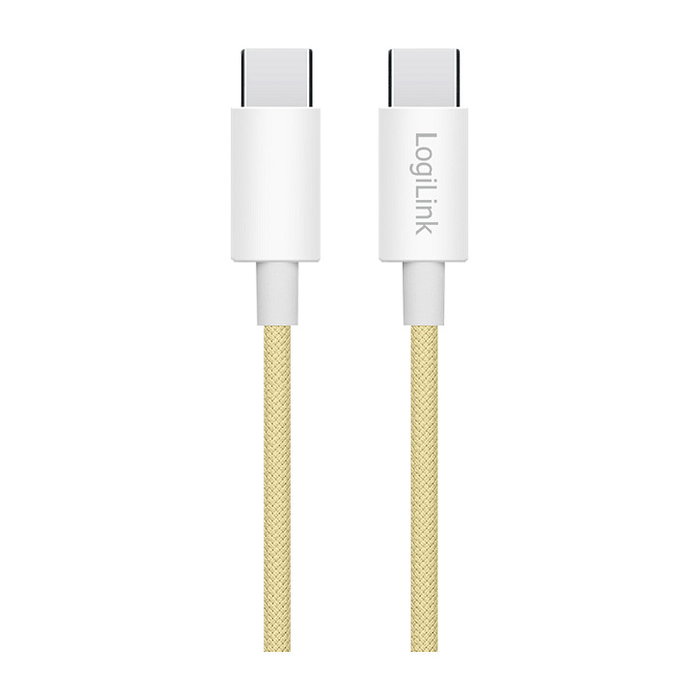 LogiLink Cable USB 2.0 Tipo-C a Tipo-C de 1 m, amarillo