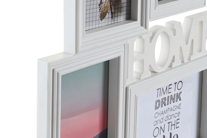 DKD Home Decor Marco Multifoto Blanco para 6 Fotos
