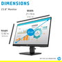 HP Monitor P24 G4 de 60,5 cm (23.8") Full HD 1920x1080 IPS, 75Hz, 5ms, HDMI, DisplayPort, VGA, Montaje VESA, Negocios, Negro