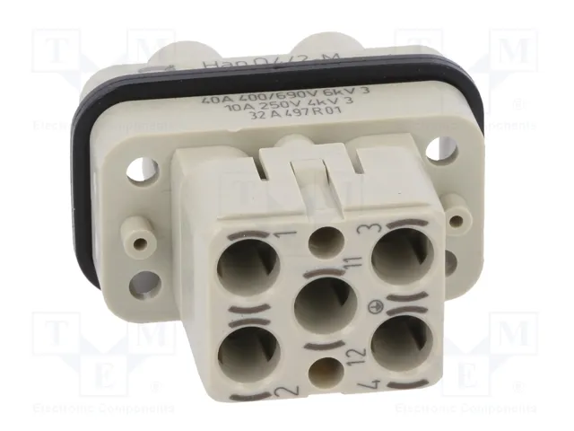 HARTING Han Q 4/2 M-c Plantilla de Contacto Macho HDC