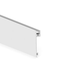 HERRAJES ALK Perfil Metálico Qube H59 Para Vidrio Acabado Blanco (Set de 2)