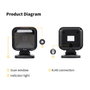 Equip Lector de códigos de barras omnidireccional 2D USB Negro