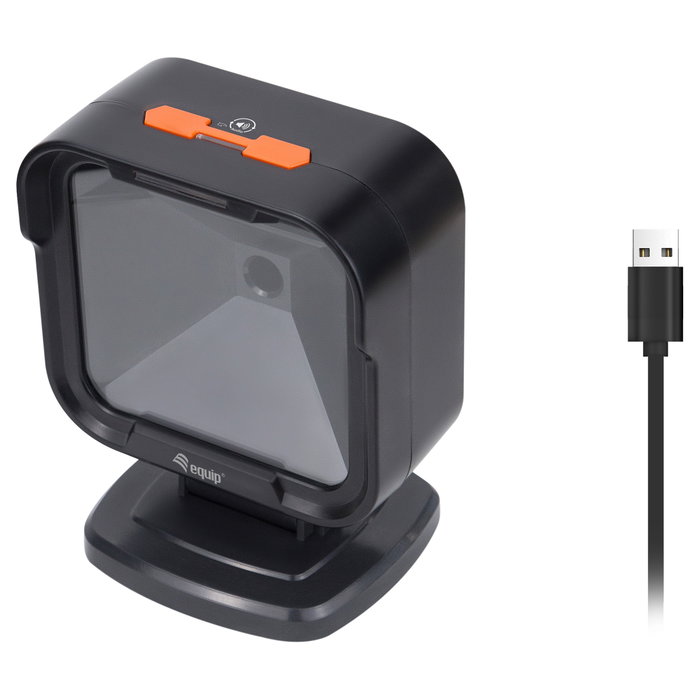 Equip Lector de códigos de barras omnidireccional 2D USB Negro Equip Lector de códigos de barras omnidireccional 2D USB Negro