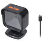 Equip Lector de códigos de barras omnidireccional 2D USB Negro