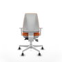 PIQUERAS Y CRESPO Silla de oficina Elche con mecanismo Asincro, Tela Naranja