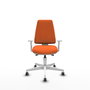 PIQUERAS Y CRESPO Silla de oficina Elche con mecanismo Asincro, Tela Naranja