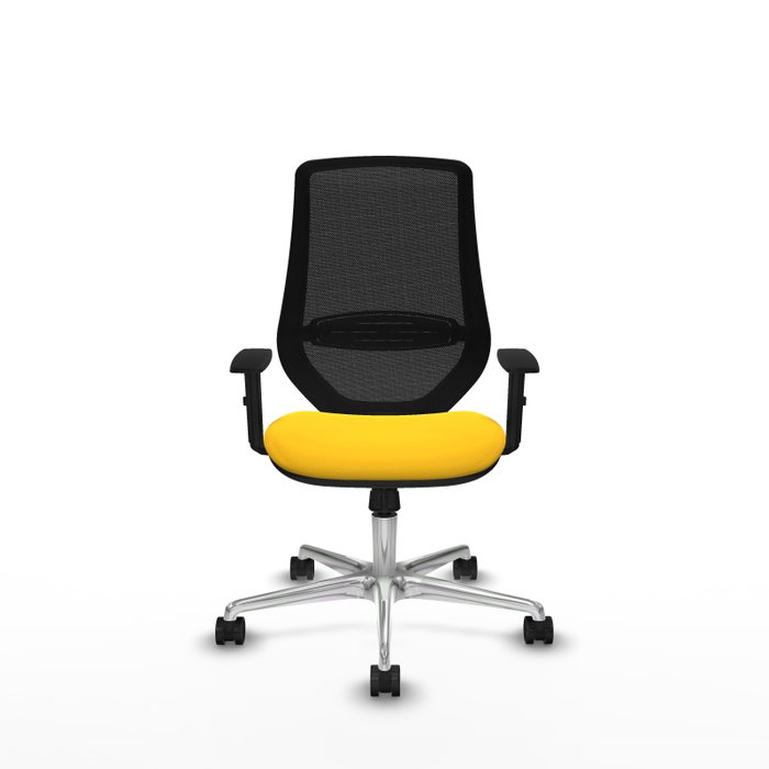 PIQUERAS Y CRESPO Silla de oficina Mardos con mecanismo Sincro, Amarillo y Negro