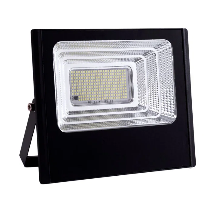 Proyector LED Solar 120W 4000K con Panel y Batería Incluidos, Control Remoto [HO-SOLARFL-120W-01-W]