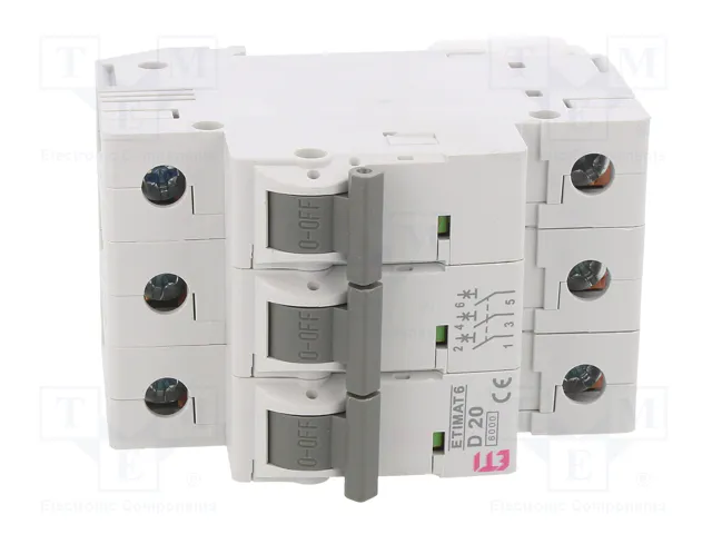 ETI POLAM ETIMAT 6 3P D20 Interruptor magnetotérmico 20A 6kA