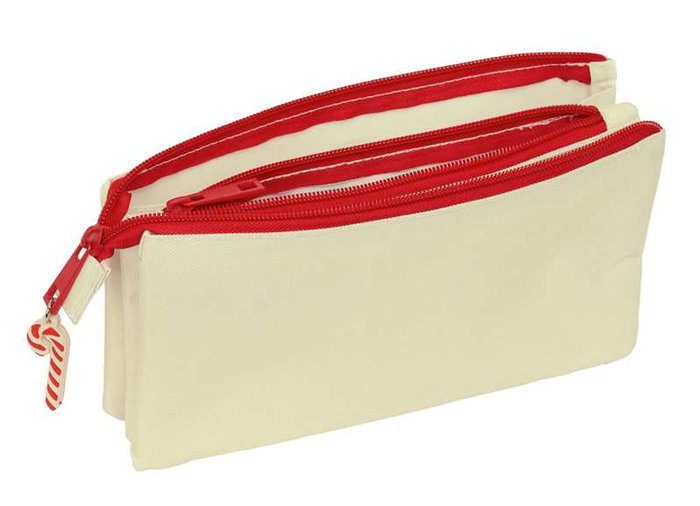 Safta Portatodo Triple Osito Beige Felices Fiestas 22x12x3cm