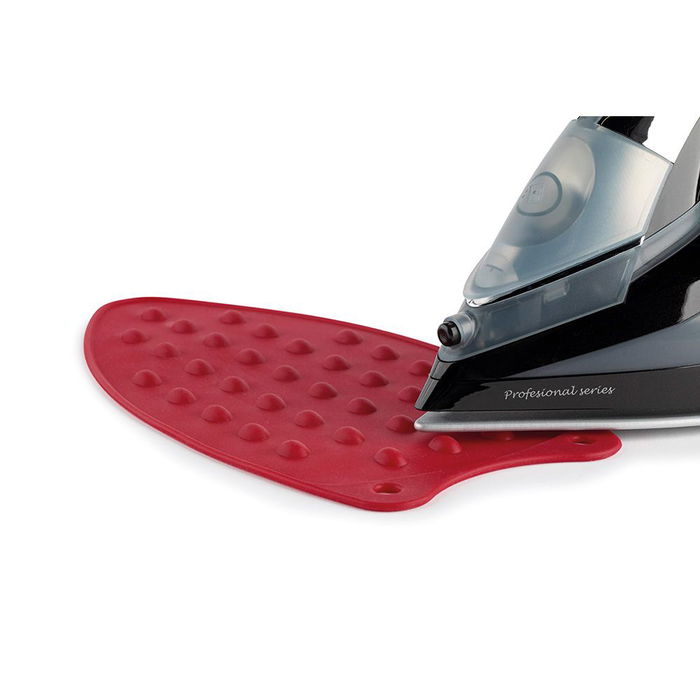 Jata Hogar Soporte Universal aislante de silicona para planchas. Resistente al calor, antideslizante. Protege suela y funda. 27 x 14 cm