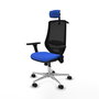 PIQUERAS Y CRESPO Silla de oficina Mardos con mecanismo Sincro Azul y Negro
