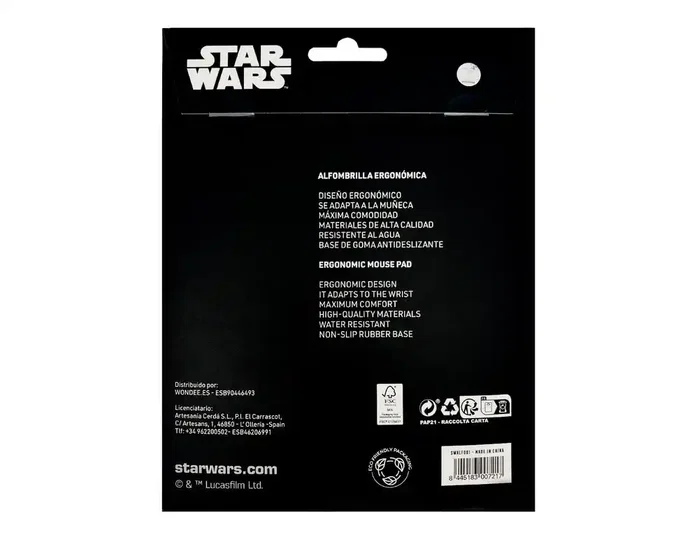 Wondee Alfombrilla de Ratón Darth Vader Star Wars Ergonómica de Gel 230x250 mm Wondee Alfombrilla de Ratón Darth Vader Star Wars Ergonómica de Gel 230x250 mm