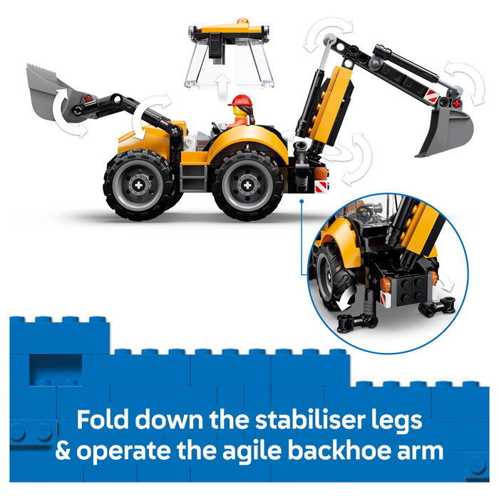 LEGO City Cargadora Retroexcavadora Amarilla 60480