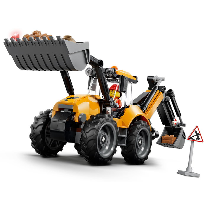 Lego City Great Vehicles Juego de Construcción Cargadora Retroexcavadora Amarilla, 36 meses