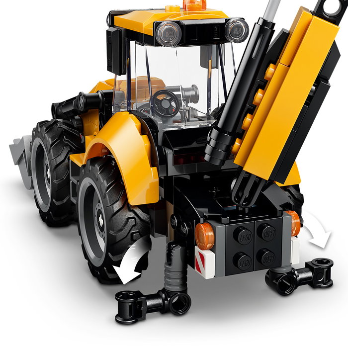 Lego City Great Vehicles Juego de Construcción Cargadora Retroexcavadora Amarilla, 36 meses