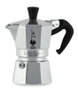 Bialetti Moka Express 4TZ, 4 tazas, Aluminio, Plata/Negro