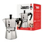 Bialetti Moka Express 4TZ, 4 tazas, Aluminio, Plata/Negro