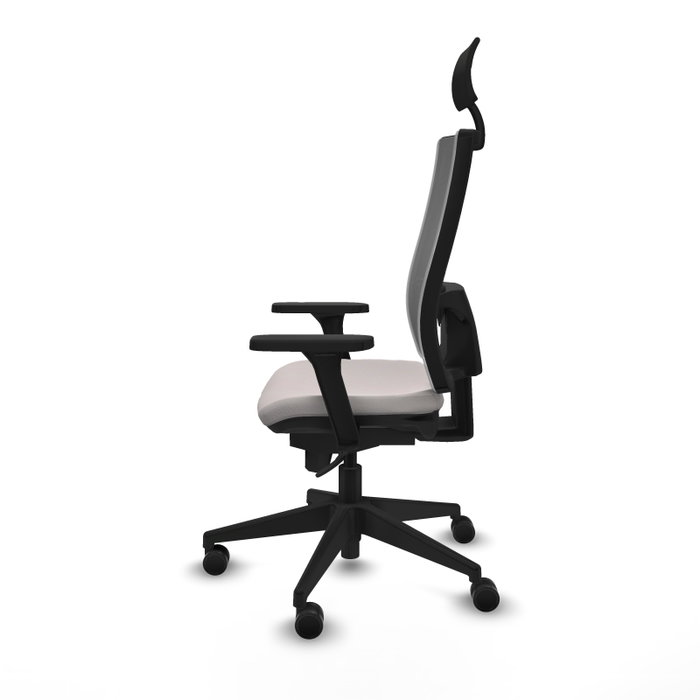 PIQUERAS Y CRESPO Silla de oficina Horna Blanco/Gris con Mecanismo Sincro PIQUERAS Y CRESPO Silla de oficina Horna Blanco/Gris con Mecanismo Sincro