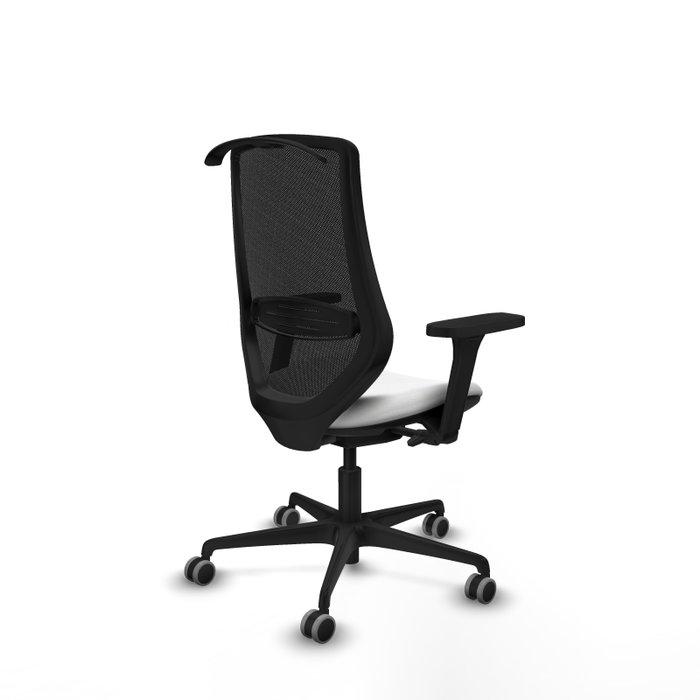 PIQUERAS Y CRESPO Silla de oficina Mardos con mecanismo Sincro/Traslack, Blanco y Negro