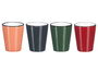 Vessia Vaso Ceramica 90 ml Borde Negro Colores Oscuros Surtidos 5.8 x 5.8 x 7 cm (Set de 48)