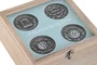 DKD Home Decor Costurero MDF Cristal 20x20x10 Natural