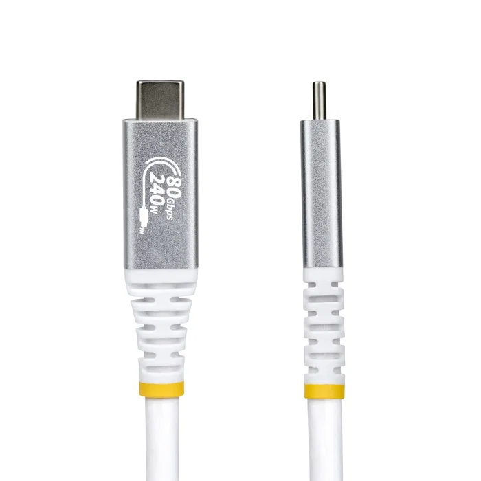 StarTech USB4 Cable USB-C de 1,5m, 80 Gbps, Blanco StarTech USB4 Cable USB-C de 1,5m, 80 Gbps, Blanco