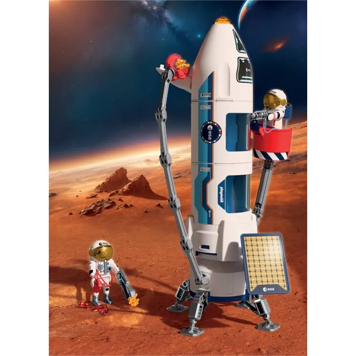 Playmobil Cohete de exploración de Marte de la ESA 72011 con Grúa y Astronautas