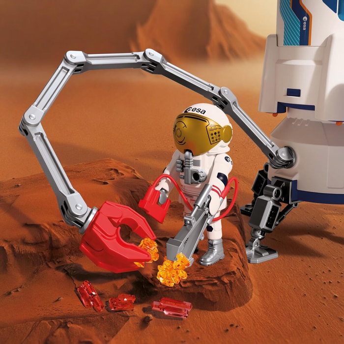 Playmobil Cohete de exploración de Marte de la ESA 72011 con Grúa y Astronautas