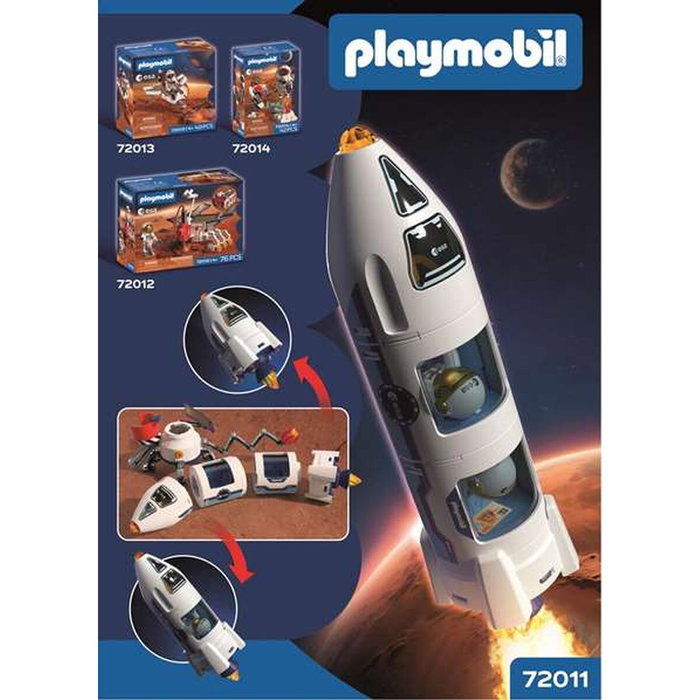 Playmobil Cohete de exploración de Marte de la ESA 72011 con Grúa y Astronautas